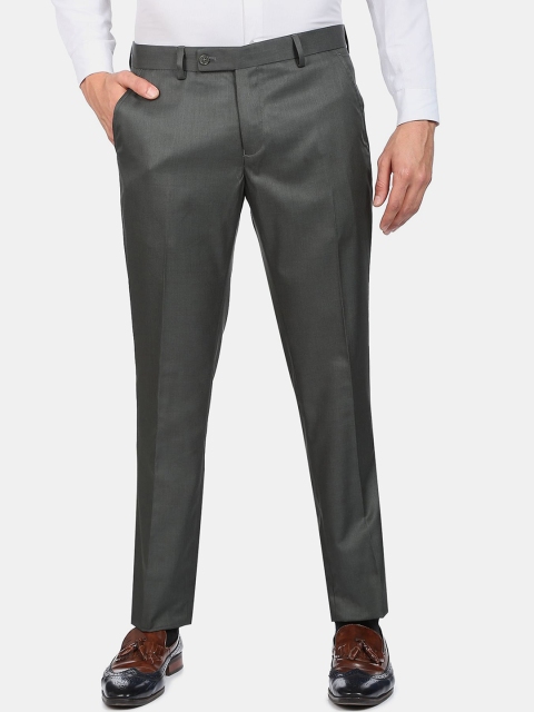 AD By Arvind Men Green Tailored-Fit Single-Breasted Two-Piece Formal Suit - Image 7