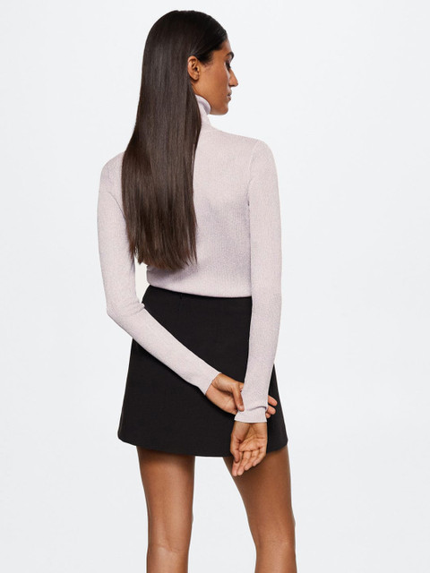 MANGO Sustainable Turtleneck Shimmery Pullover - Image 3