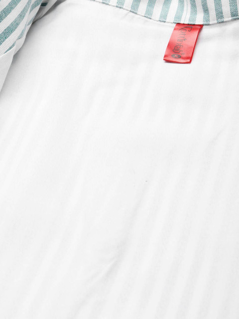 Cottinfab Women Striped Pure Cotton Formal Blazer - Image 2