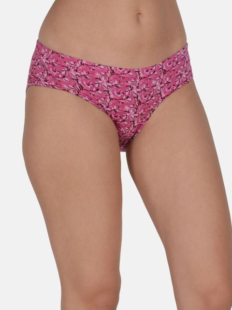 Leading Lady Women Pack Of 6 Floral Printed Cotton Hipster Briefs - Image 3
