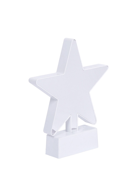 TAYHAA White & Gold-Toned Star Shaped LED Lighting with Mirror - Image 4