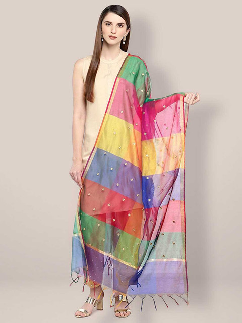 Dupatta Bazaar Motifs Embroidered Dupatta with Thread Work