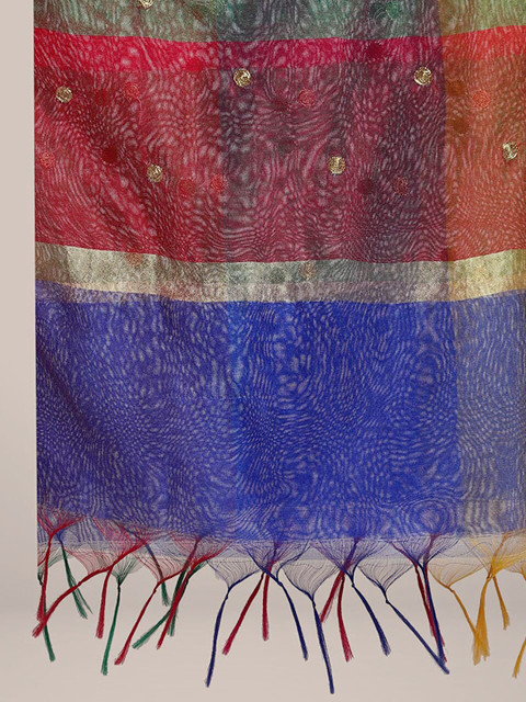 Dupatta Bazaar Motifs Embroidered Dupatta with Thread Work - Image 6