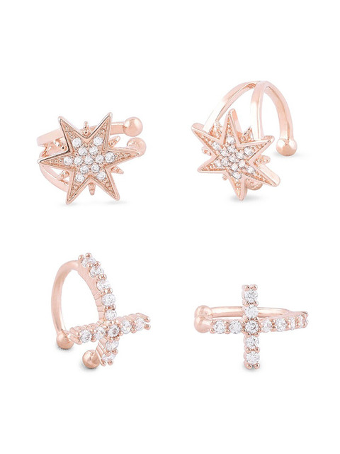 AMI Set of 2 Contemporary Ear Cuff Earrings - Image 3