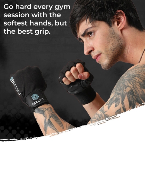 BOLDFIT Gym Gloves With Wrist Support - Image 6