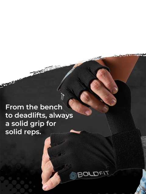 BOLDFIT Gym Gloves With Wrist Support - Image 5