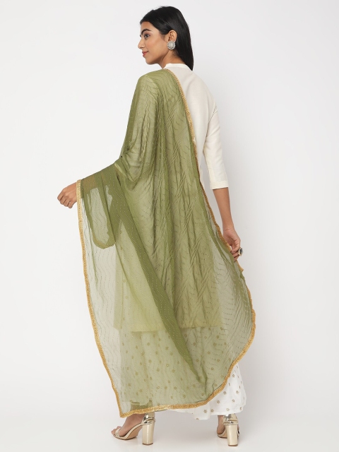 Ethnicity Women Embroidered Striped Dupatta - Image 3