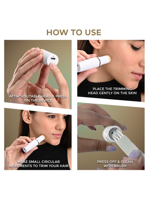 WINSTON Rechargeable 2-in-1 Face and Eyebrow Trimmer for Women Facial Hair Removal - Image 3