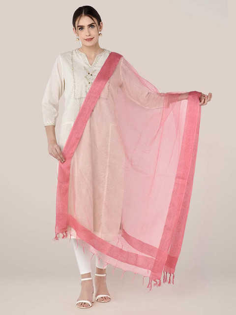 Dupatta Bazaar Solid Organza Dupatta