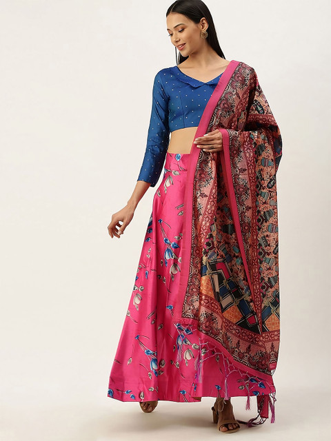 Kaizen TEXO FAB Printed Semi-Stitched Lehenga & Unstitched Blouse With Dupatta