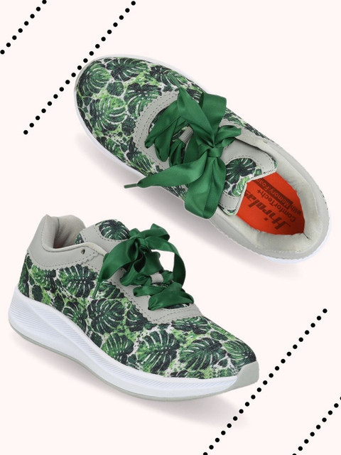 HIROLAS Women Printed Mesh Memory Foam Walking Shoes