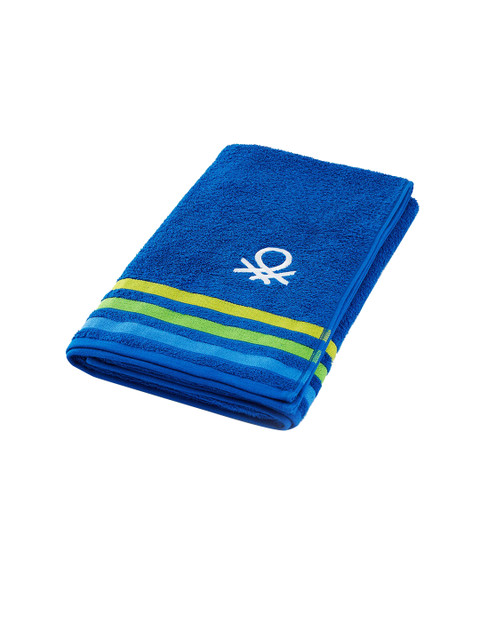 United Colors of Benetton Yellow & Blue Set Of 4 Pure Cotton 450 GSM Towel Set - Image 2