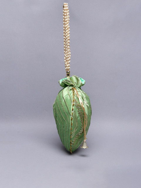 LIKAA Bridal Zig Zag Gota Work Matka Potli - Image 3