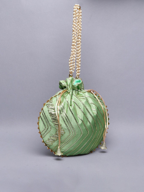 LIKAA Bridal Zig Zag Gota Work Matka Potli - Image 4