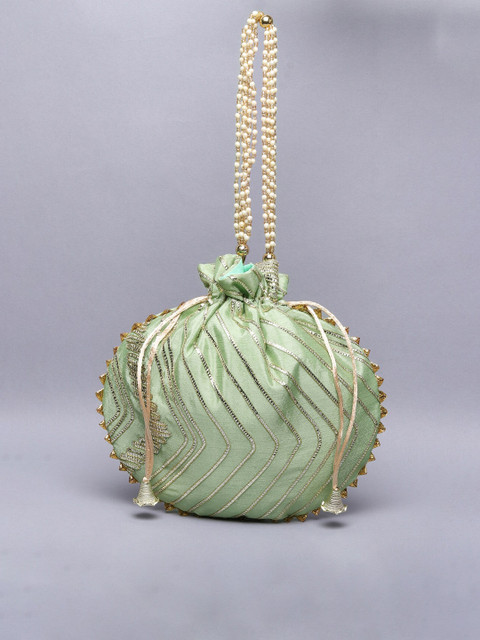 LIKAA Bridal Zig Zag Gota Work Matka Potli - Image 2