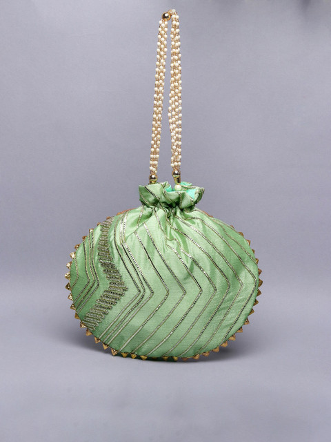 LIKAA Bridal Zig Zag Gota Work Matka Potli - Image 5