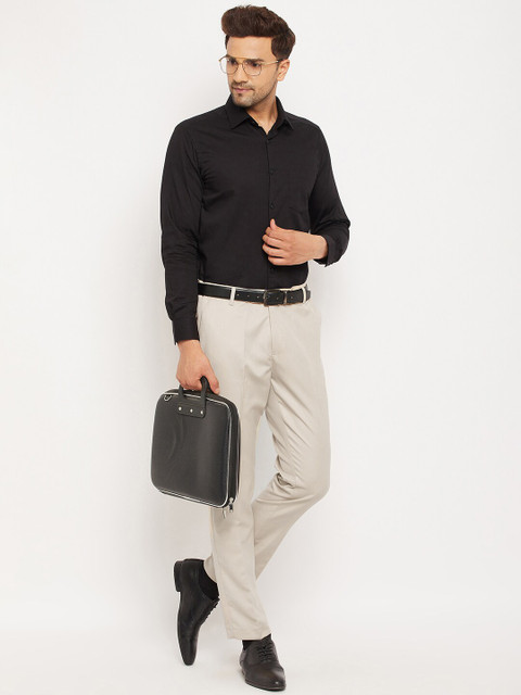 VEI SASTRE Men Smart Slim Fit Trousers - Image 4
