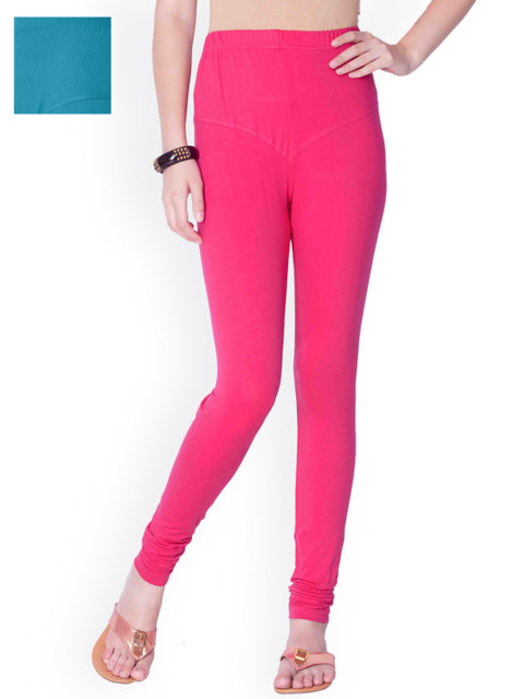 Dollar Missy Women Pack Of 2 Cotton Super Soft Full Length Churidar Leggings
