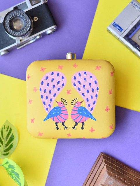 ARTKLIM Printed Box Clutch