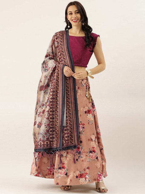 Kaizen TEXO FAB Semi-Stitched Lehenga & Unstitched Blouse With Dupatta