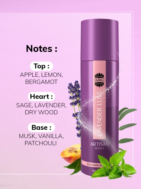 Ajmal Set of 2 Artisan Parfum Deodorants - Lavender Lust + Orchid Love - 150ml each - Image 2