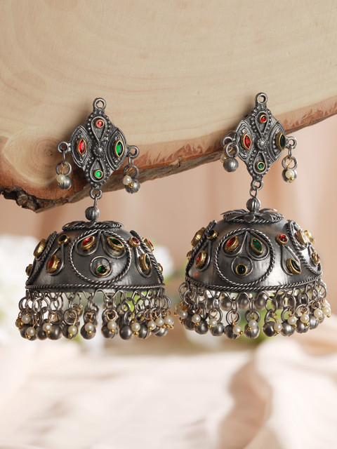 Jazz and Sizzle Contemporary Jhumkas Earrings