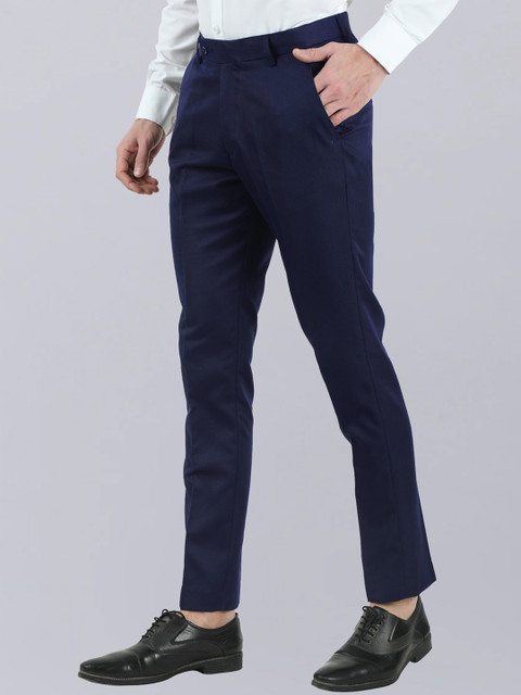 VEI SASTRE Men Smart Slim Fit Trousers - Image 2