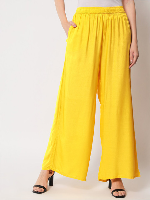 Pistaa Women Flared Ethnic Palazzos