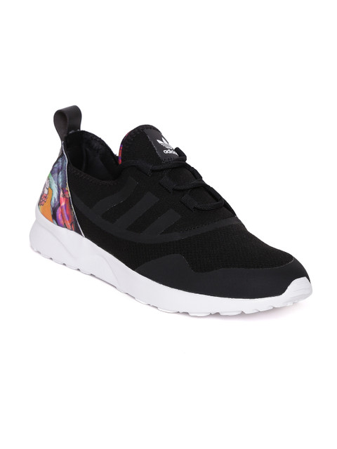 ADIDAS Originals Women Black ZX FLUX ADV Virtue Leather Sneakers