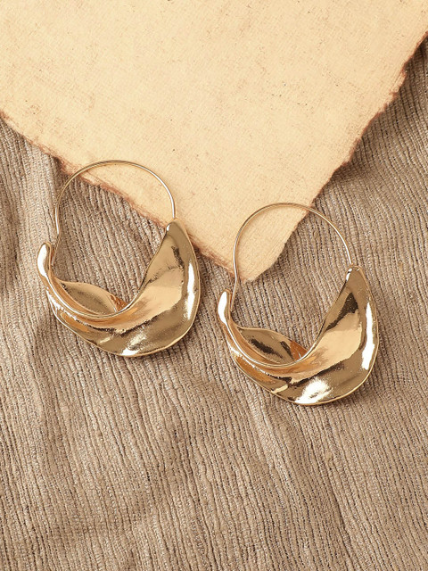 SOHI Gold-Plated Classic Hoop Earrings