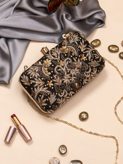 Swisni Embellished Box Clutch