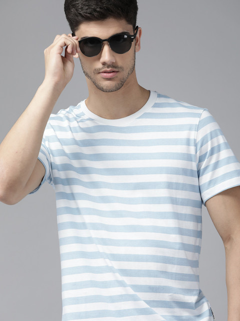 The Roadster Lifestyle Co. Striped Cotton T-shirt