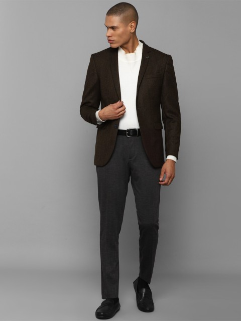Allen Solly Men Self Design Single-Breasted Woolen Formal Blazer - Image 5