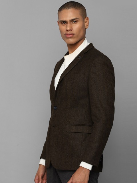 Allen Solly Men Self Design Single-Breasted Woolen Formal Blazer - Image 3