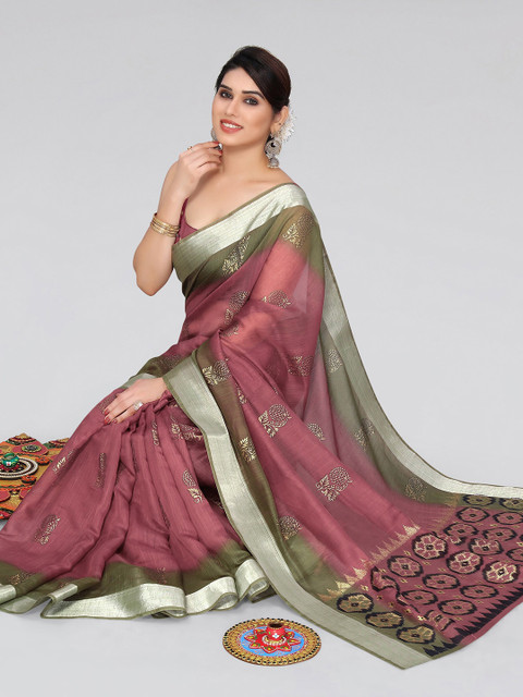 MIRCHI FASHION Floral Zari Saree - Image 4