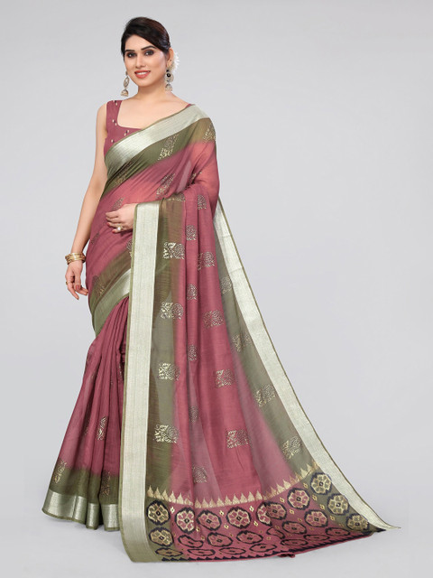 MIRCHI FASHION Floral Zari Saree