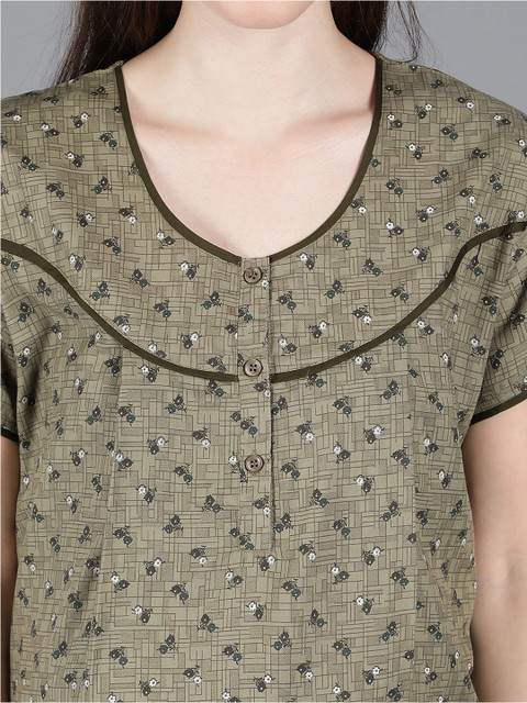 NIGHTSPREE Women Printed Maxi Nightdress - Image 2