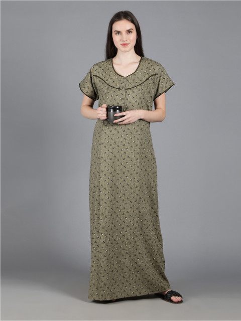 NIGHTSPREE Women Printed Maxi Nightdress - Image 6