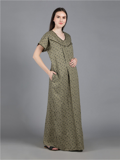 NIGHTSPREE Women Printed Maxi Nightdress - Image 3
