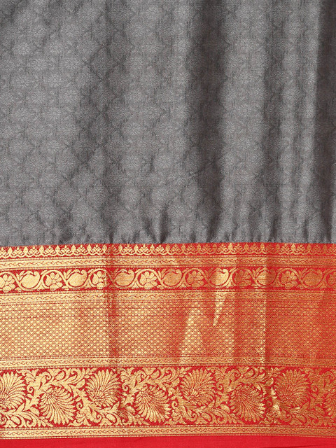 Mitera Ethnic Motifs Zari Silk Cotton Banarasi Saree - Image 4