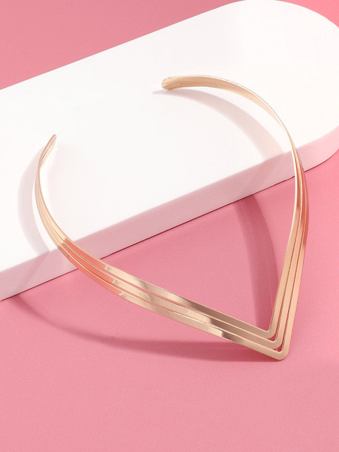 SOHI Gold-Plated Minimal Necklace