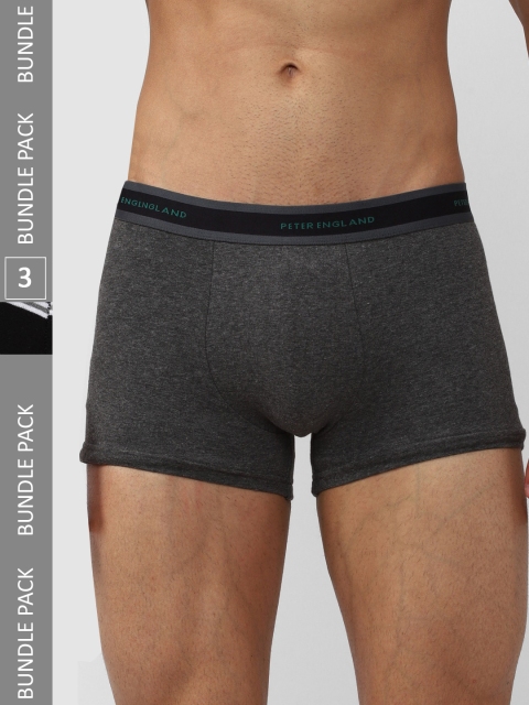 Peter England Men Pack Of 3 Cotton Trunks PETRWRGBP81028