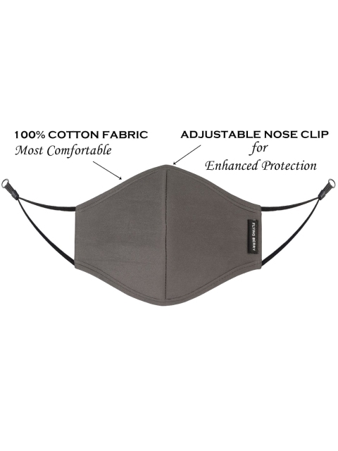 FLYING BERRY Pack Of 3 Pure Cotton Reusable 3-Ply Anti-Pollution Outdoor Face Masks - Image 5