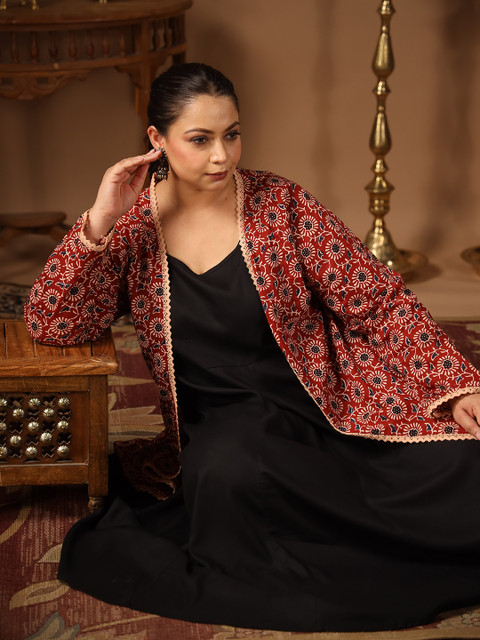 anayna Women A-Line Kurta with Jacket