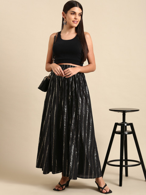 Anayna Women Flared Maxi Ethnic Skirt - Image 4