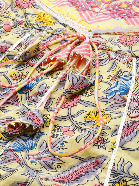 RANGMAYEE Floral Embroidered A-Line Midi Dress - Image 6