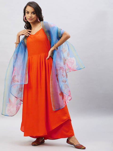 InWeave Printed Organza Dupatta
