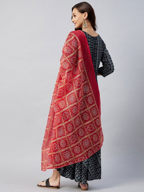 InWeave Ethnic Motifs Dyed Bandhani Dupatta - Image 4