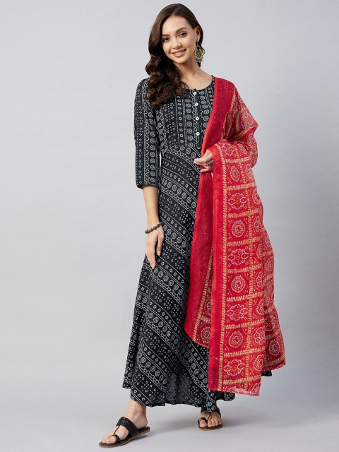 InWeave Ethnic Motifs Dyed Bandhani Dupatta