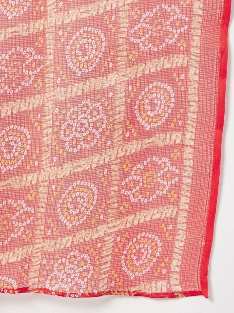 InWeave Ethnic Motifs Dyed Bandhani Dupatta - Image 2